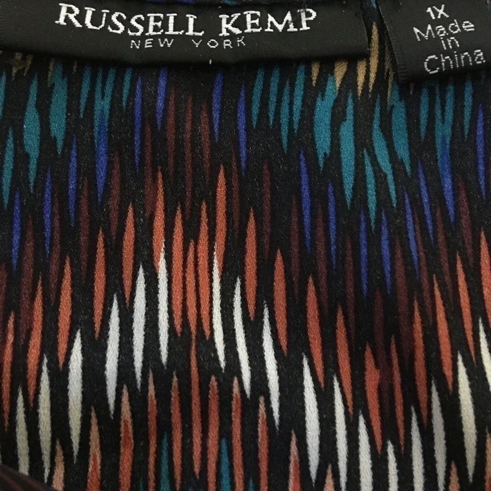 Women’s Russell Kemp plus size kimono beach wrap 1X Fringed hem. Dolman sleeves